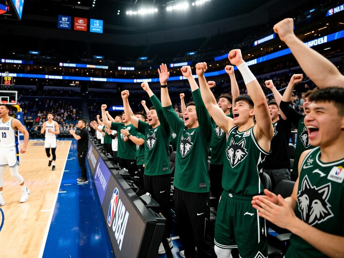 森林狼队险胜对手，士气大涨振臂高呼  第2张